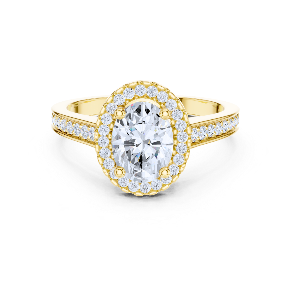 Radiance Oval Halo Ring