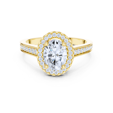Radiance Oval Halo Ring