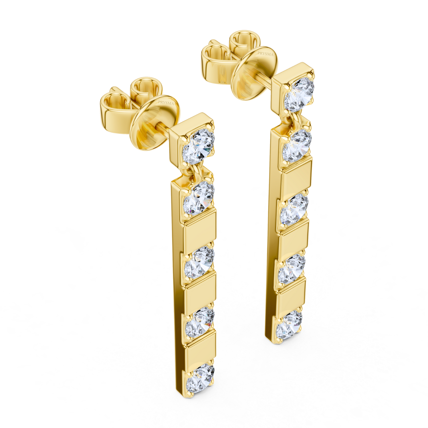 Radiant Linear Diamond Earrings