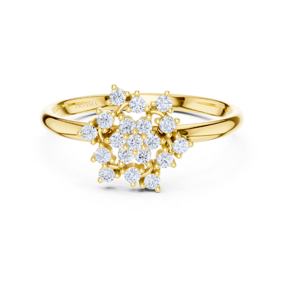 Radiant Snowflake Diamond Ring