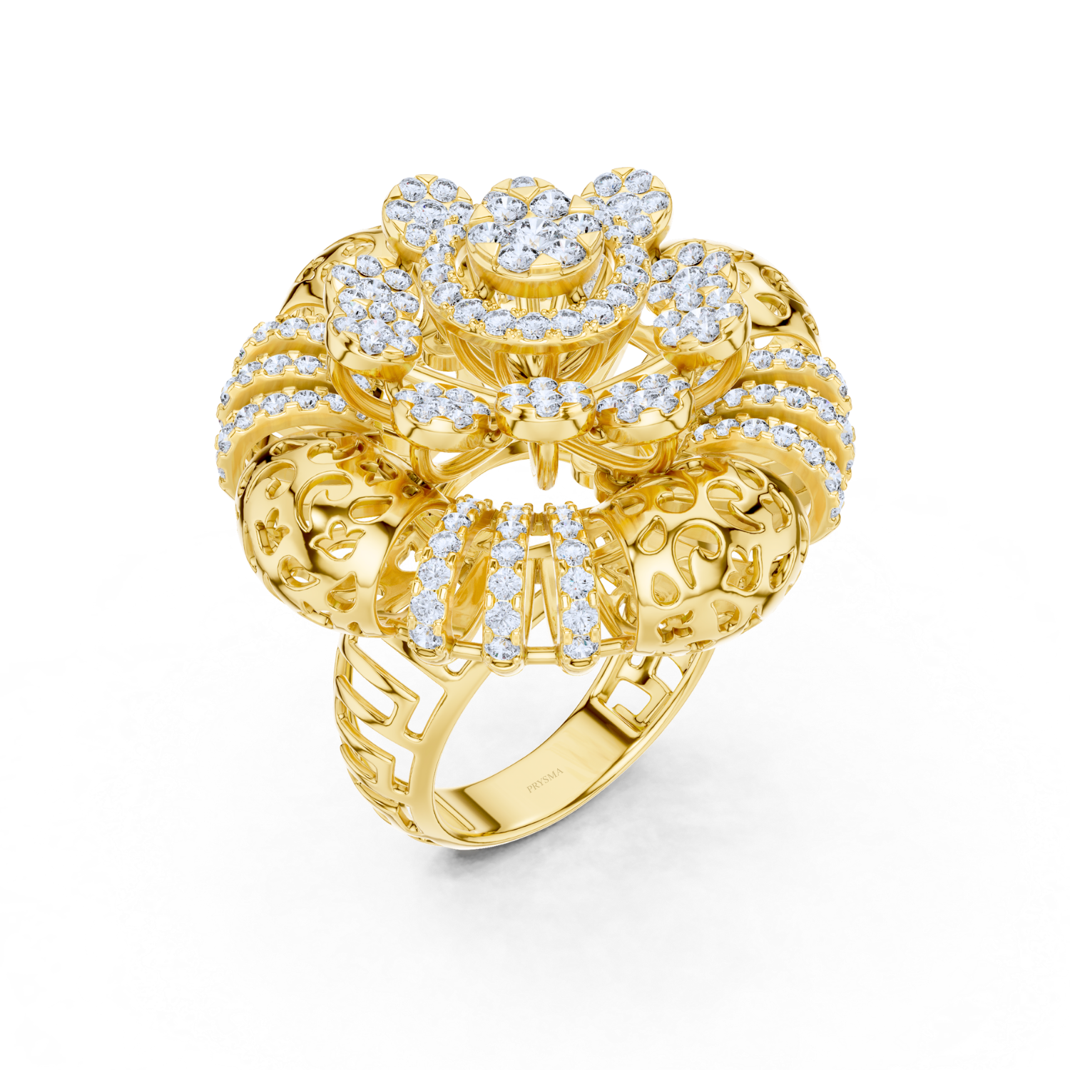 Regal Bloom Diamond Cocktail Ring