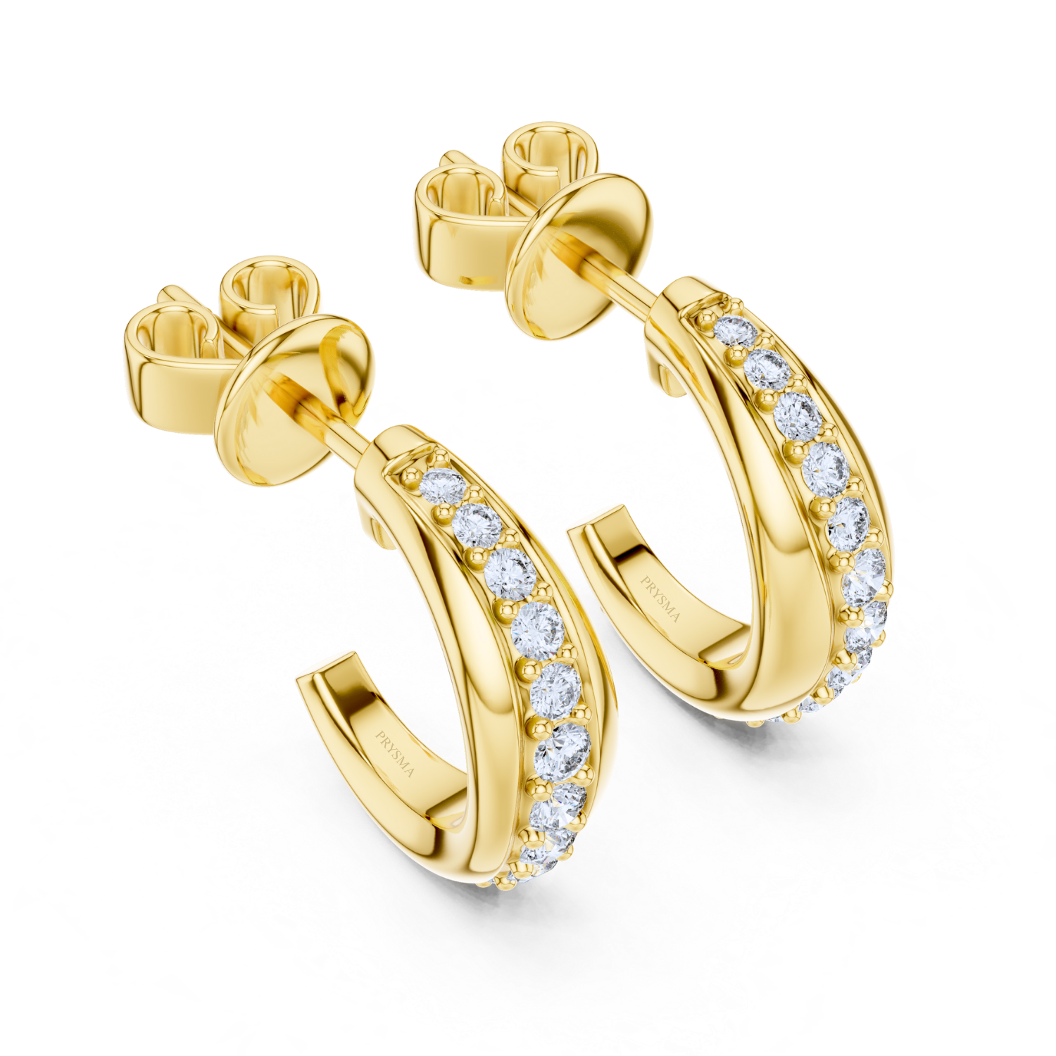 Classic Diamond Hoop Earrings