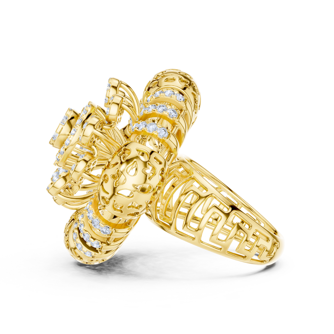 Regal Bloom Diamond Cocktail Ring