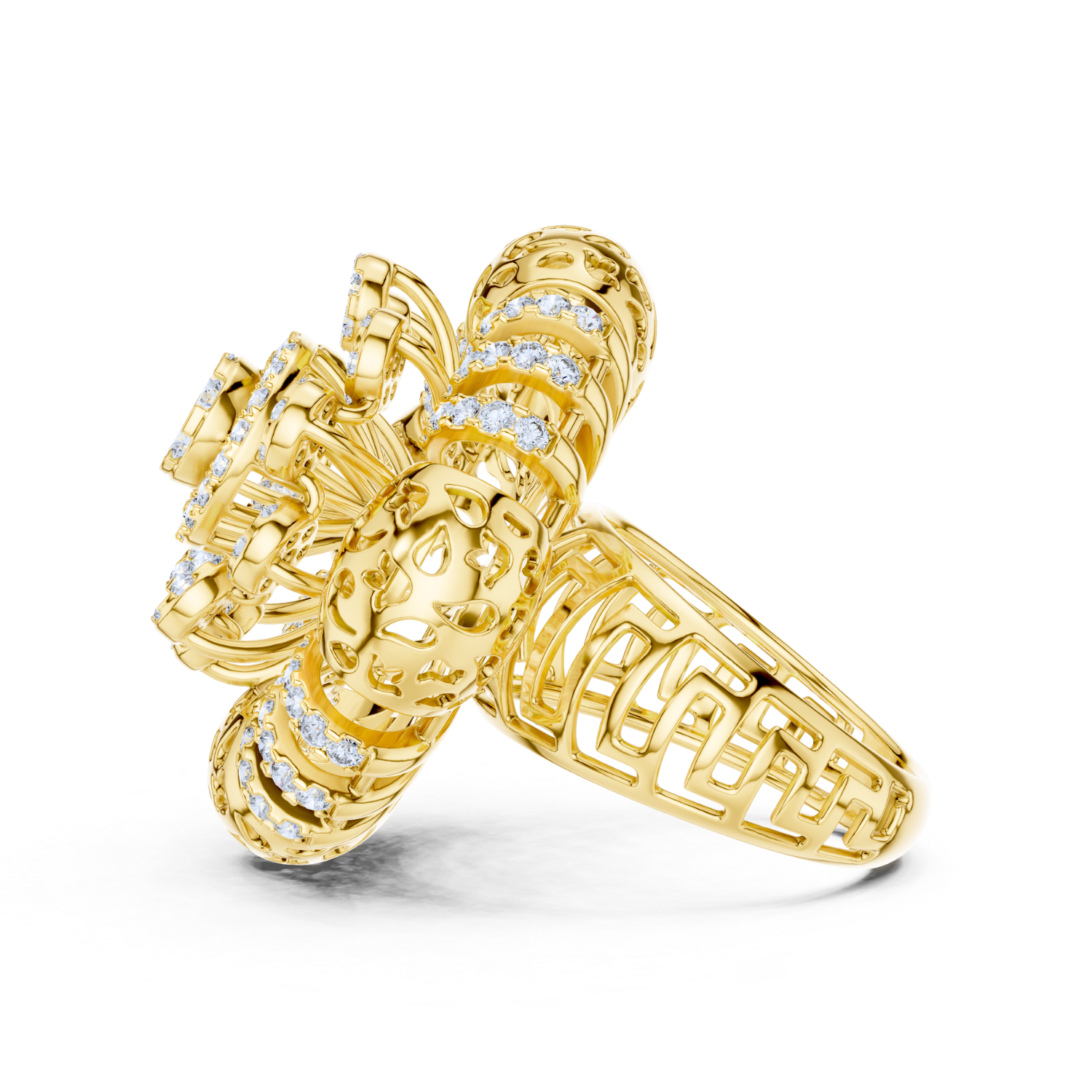 Regal Bloom Diamond Cocktail Ring