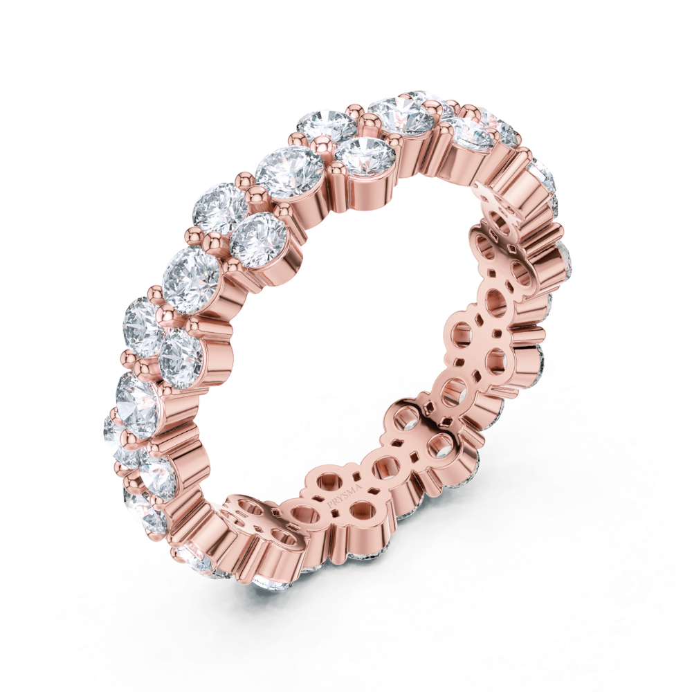 Double Row Cluster Diamond Eternity Ring