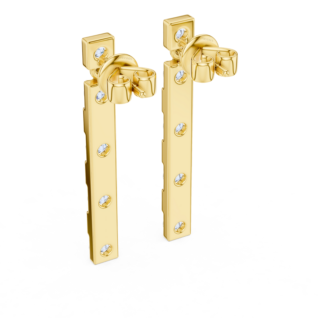 Radiant Linear Diamond Earrings