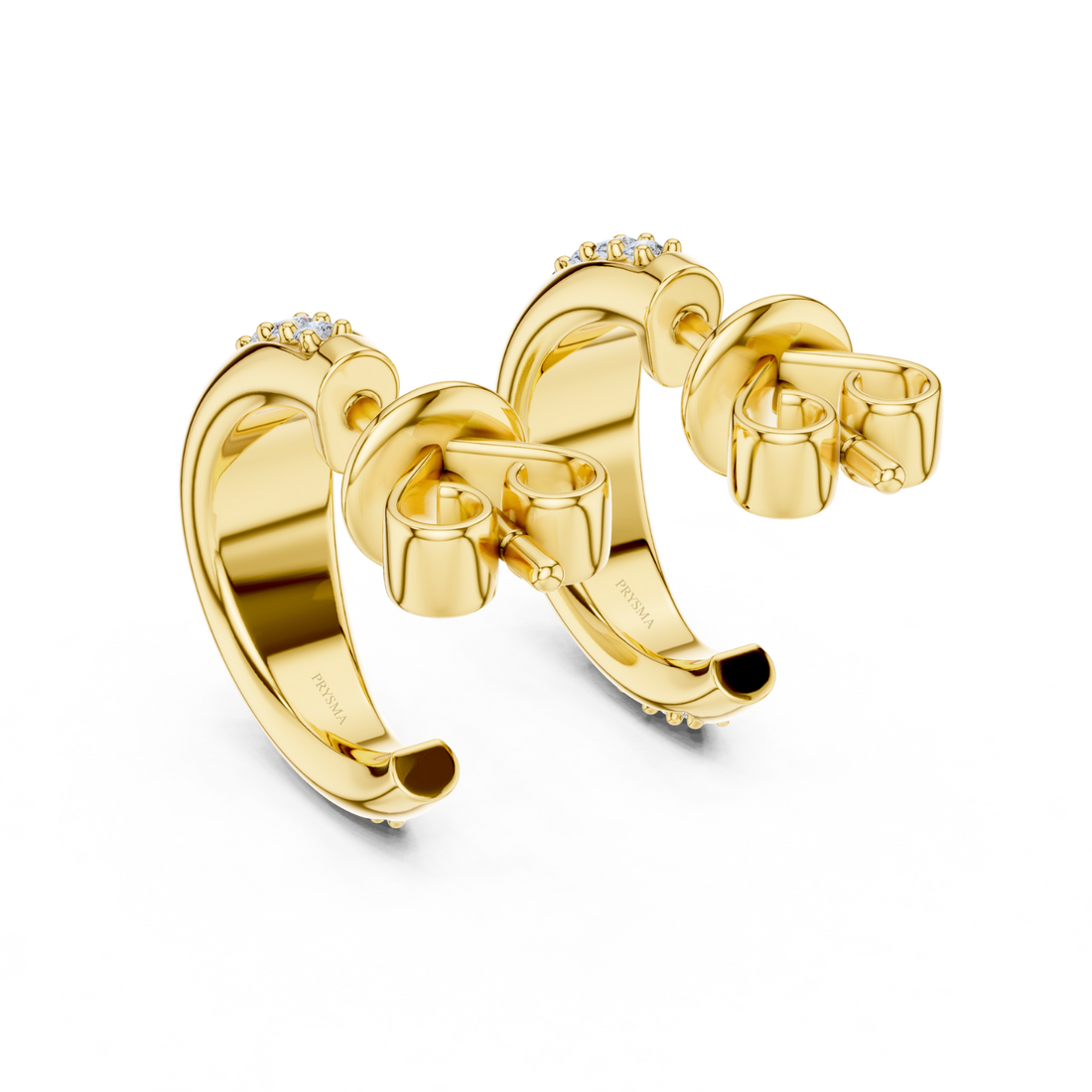 Classic Diamond Hoop Earrings