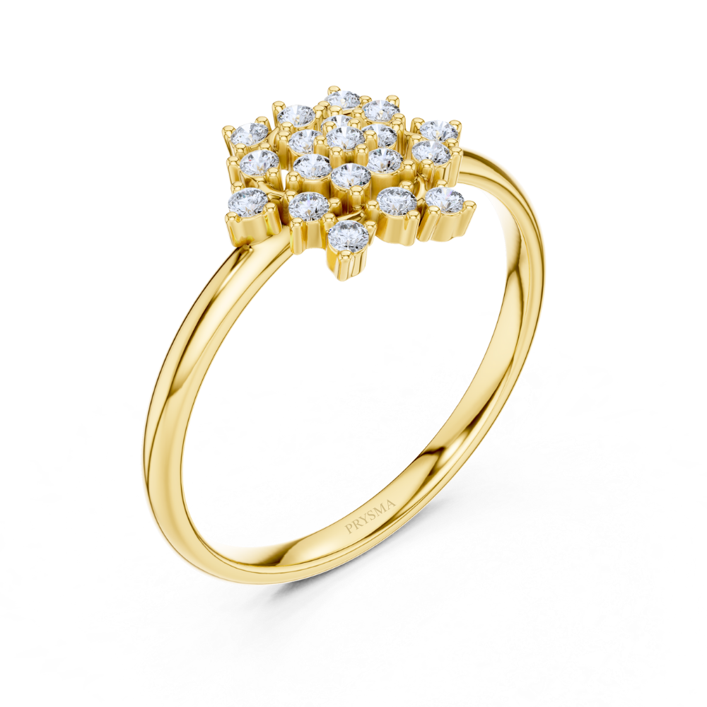 Radiant Snowflake Diamond Ring