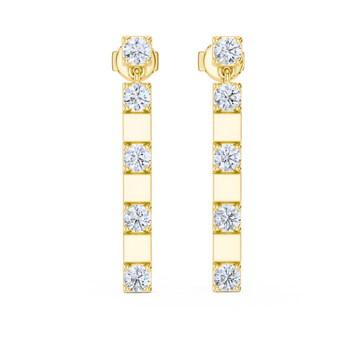 Radiant Linear Diamond Earrings