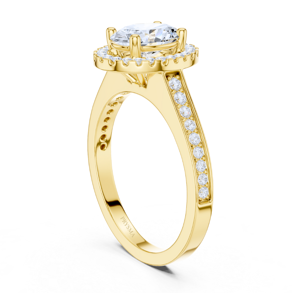Radiance Oval Halo Ring