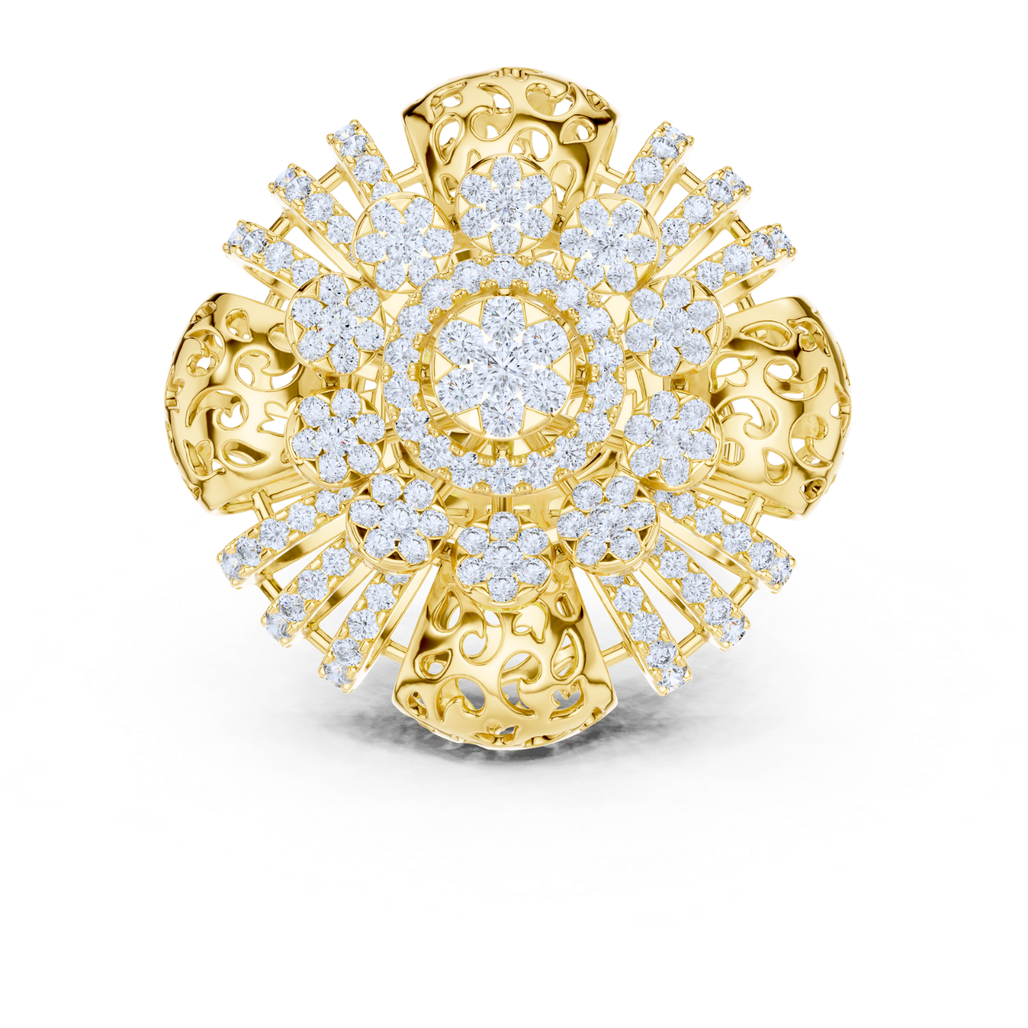 Regal Bloom Diamond Cocktail Ring