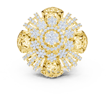 Regal Bloom Diamond Cocktail Ring