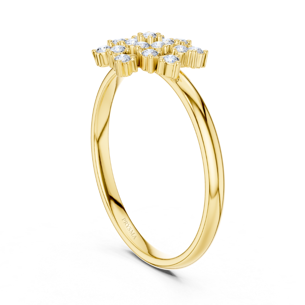 Radiant Snowflake Diamond Ring