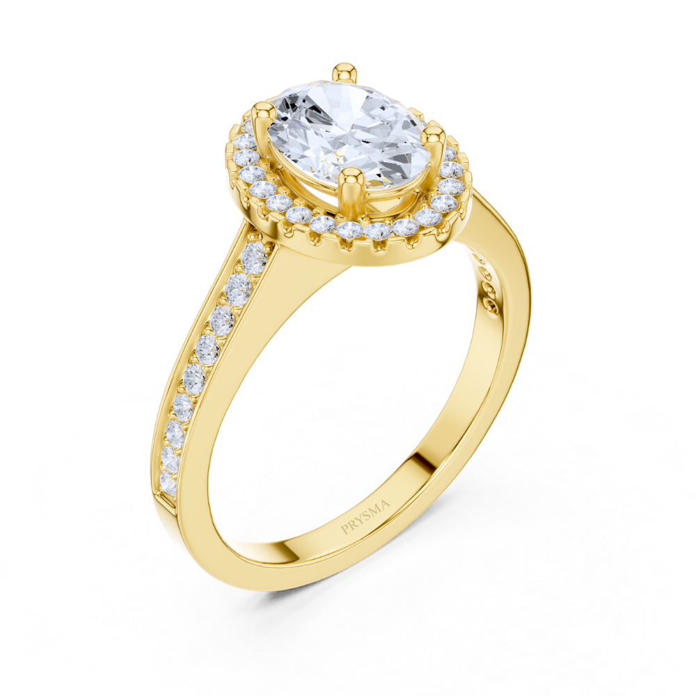 Radiance Oval Halo Ring