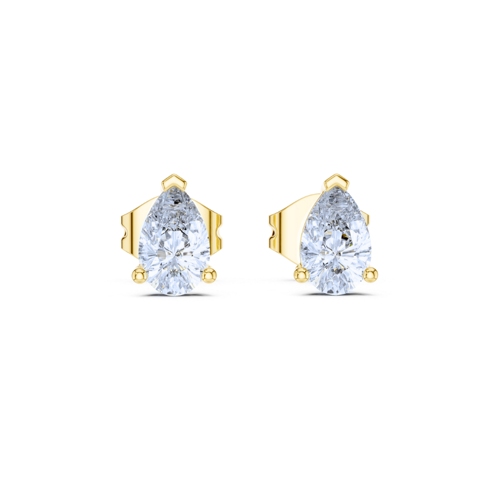 Classic Pear-Shaped Stud Earrings