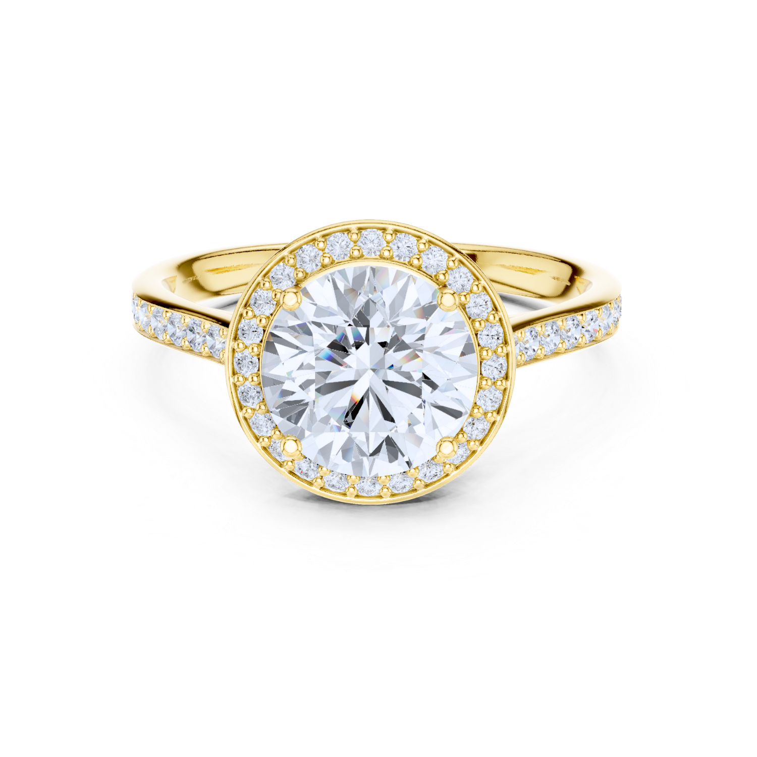 Radiant Elegance Pave Halo Ring
