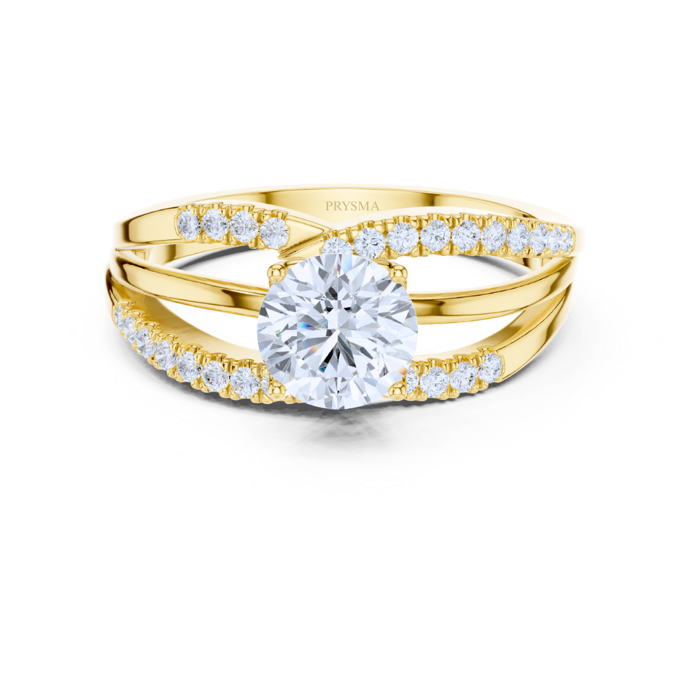 Radiant Split Shank Diamond Ring