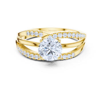 Radiant Split Shank Diamond Ring