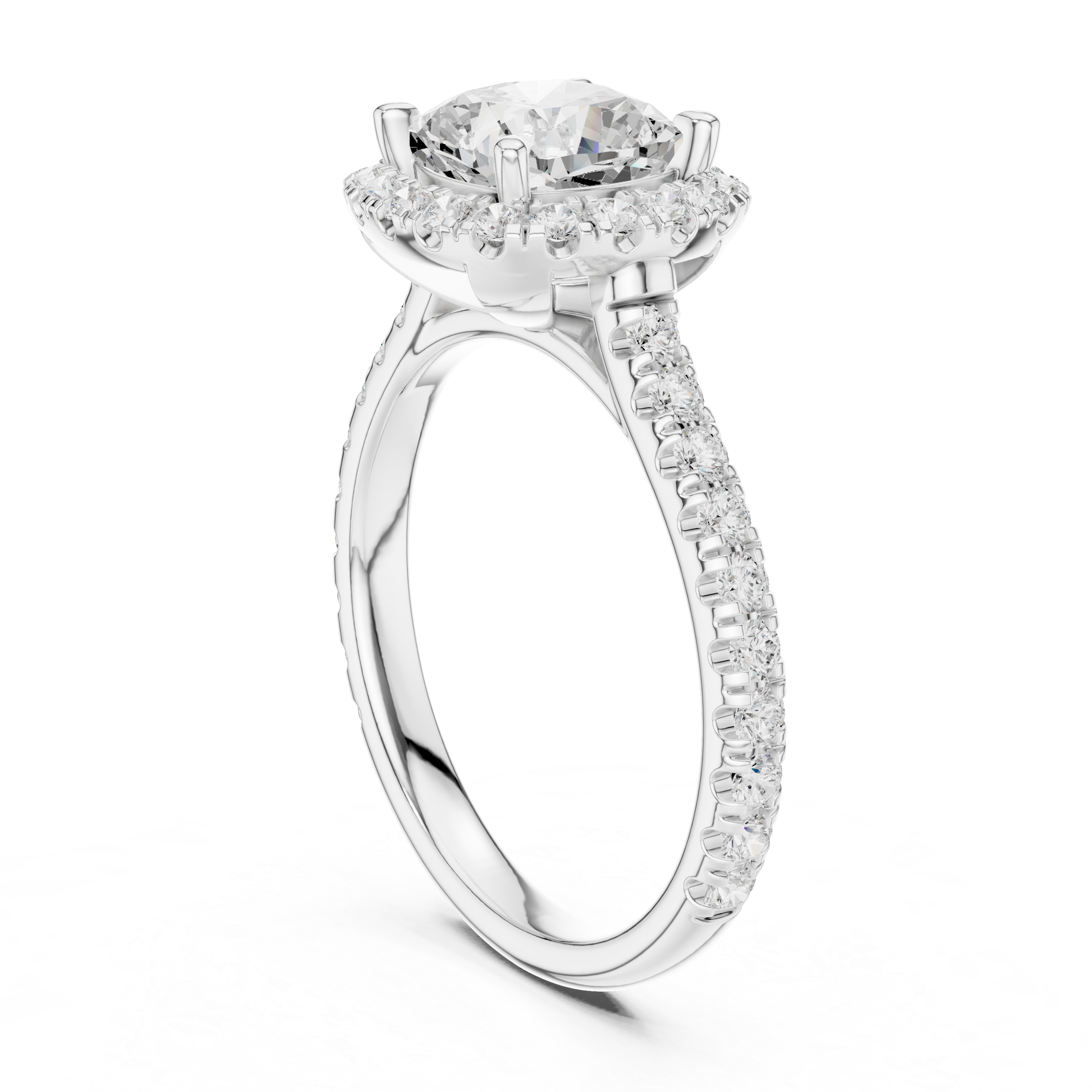 Celestique Halo Cushion Ring