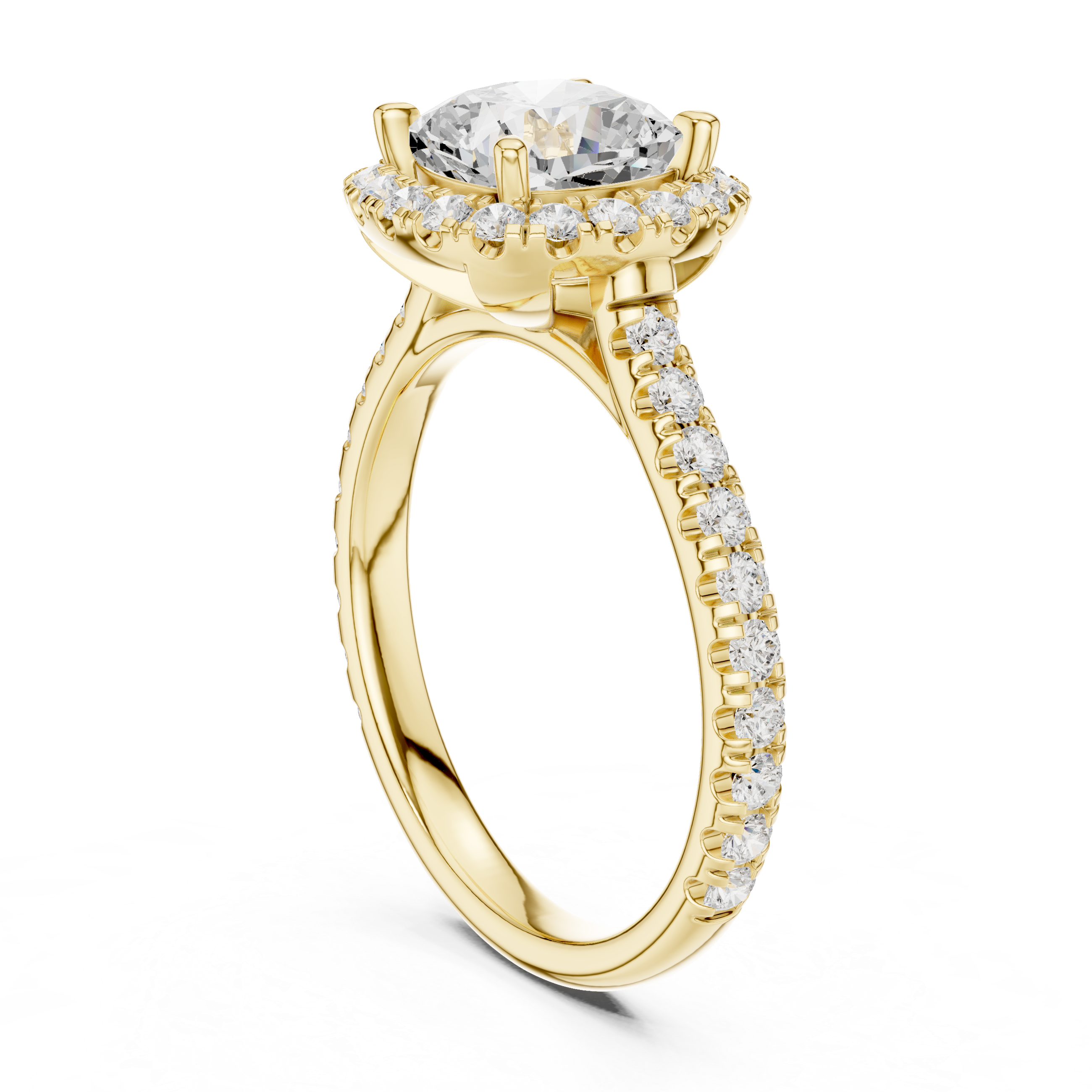 Celestique Halo Cushion Ring