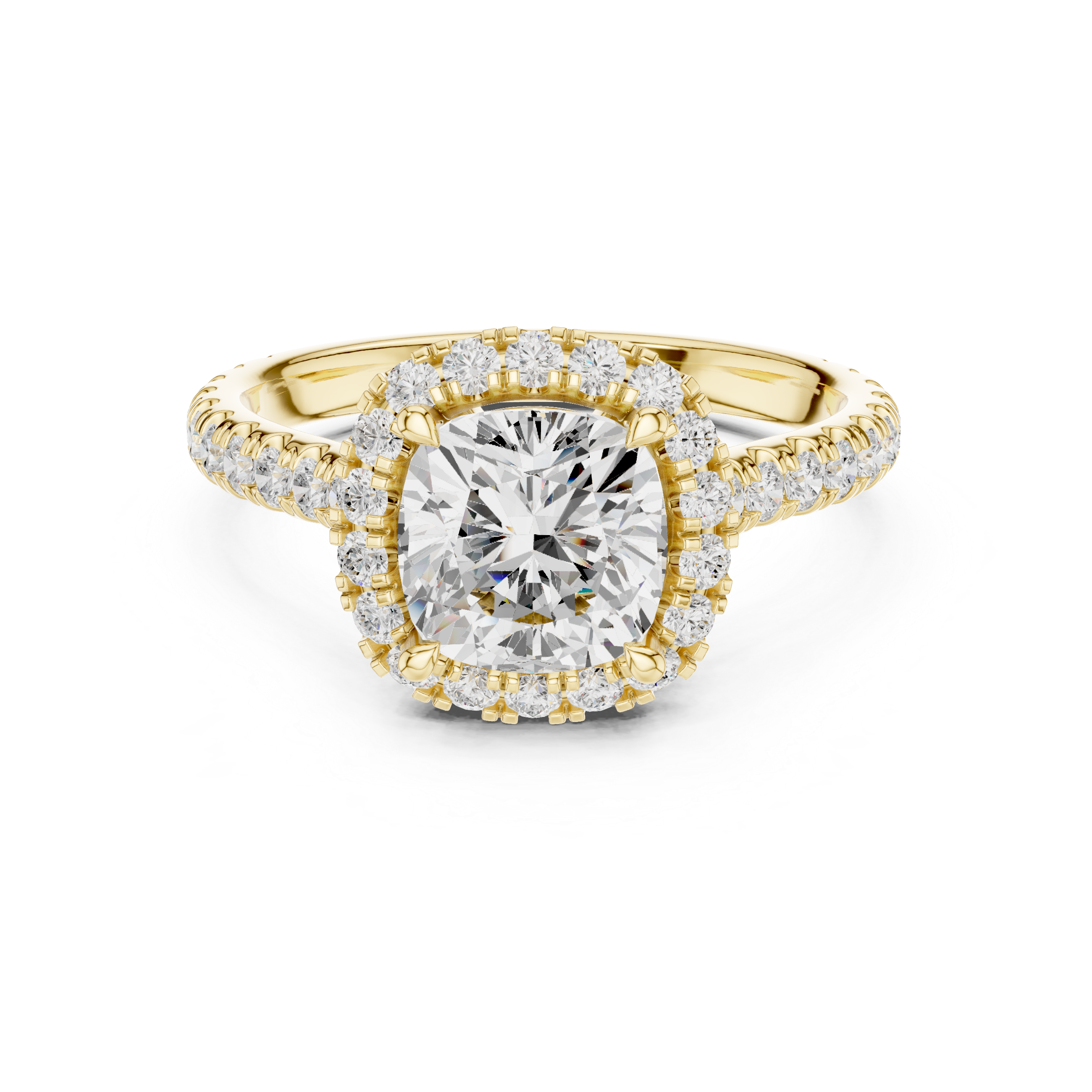 Celestique Halo Cushion Ring