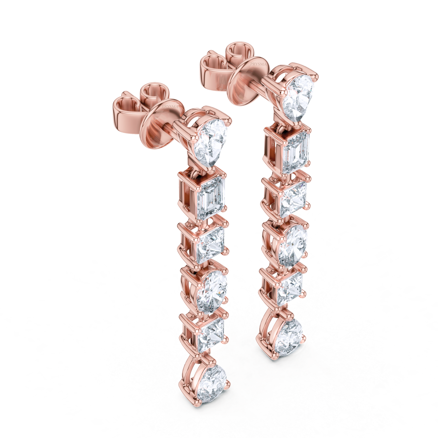 Elegant Mixed-Cut Drop Earrings