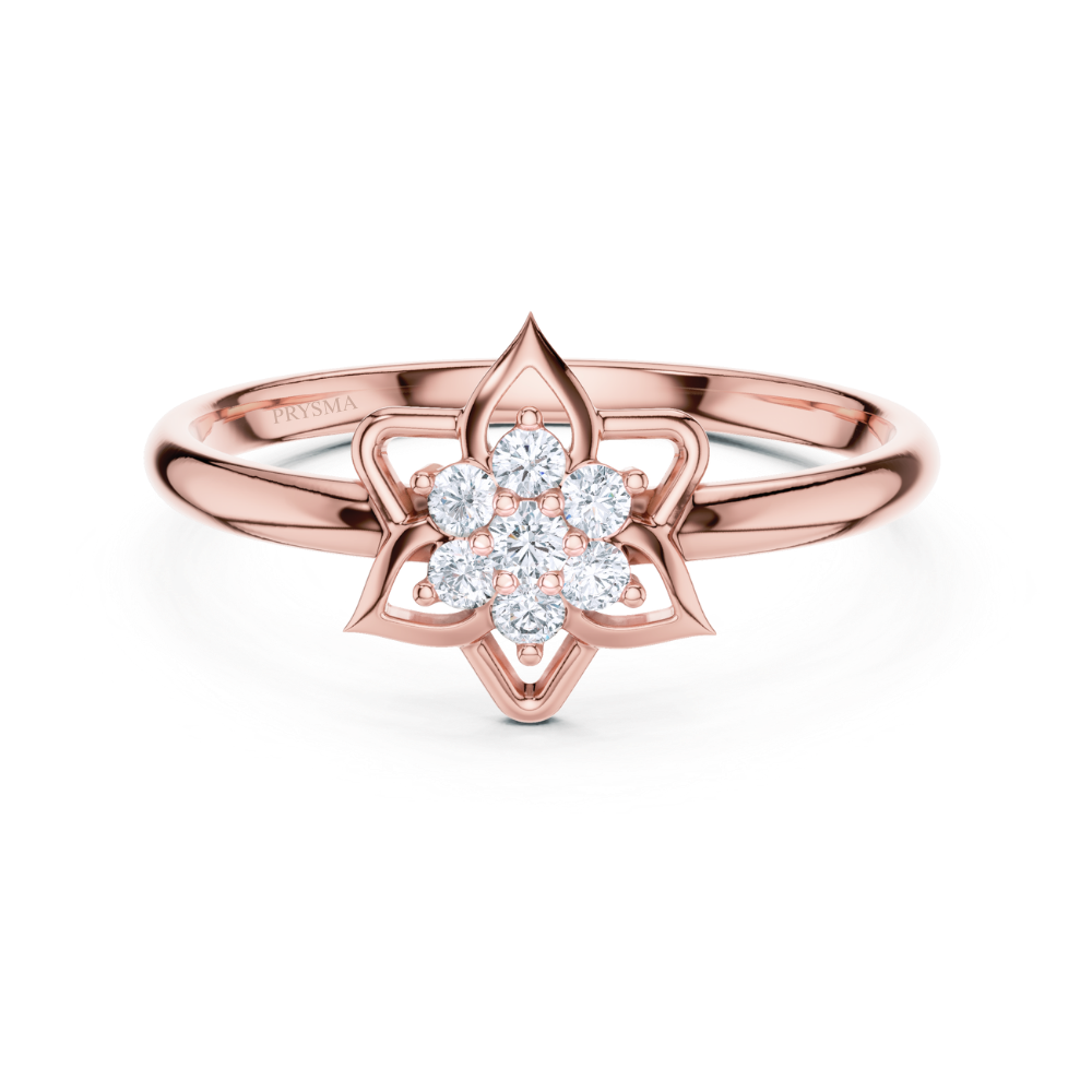 Lotus Bloom Diamond Ring