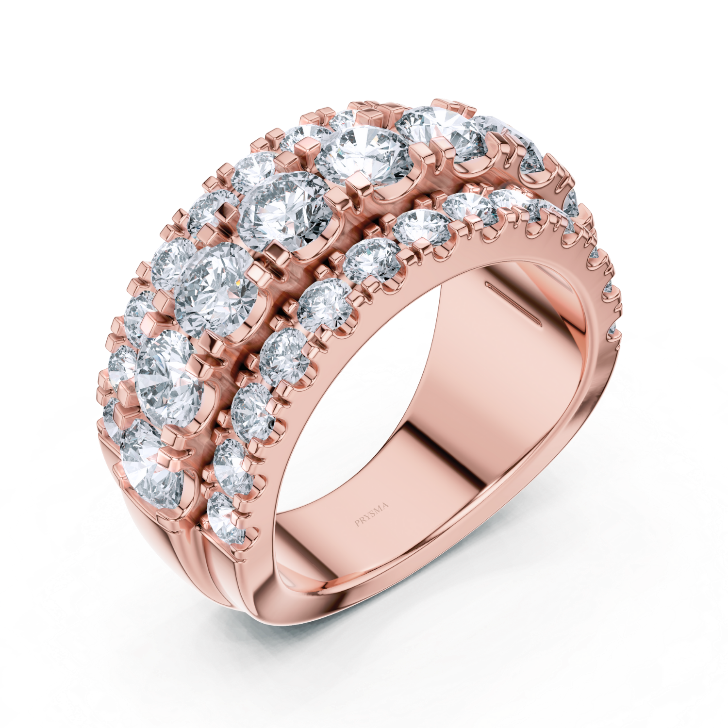 Luxury Multi-Row Diamond Eternity Band
