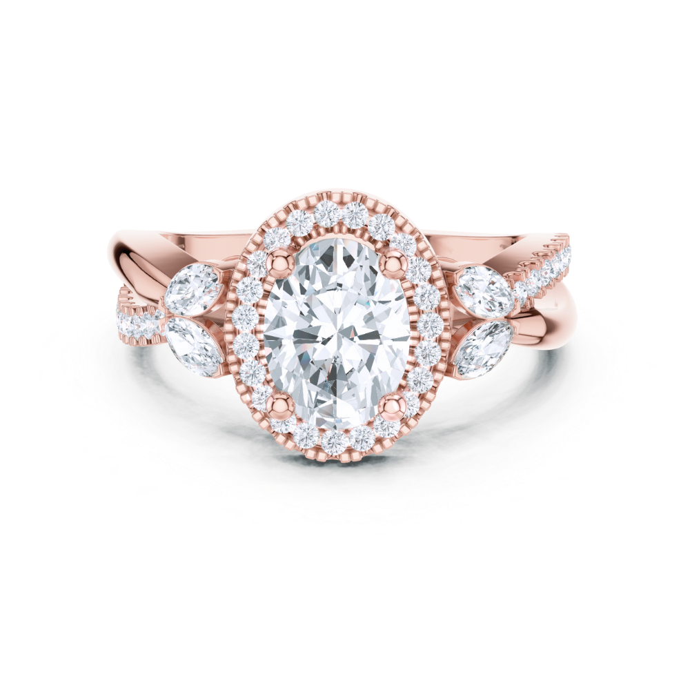 Enchanted Oval Laurel Ring