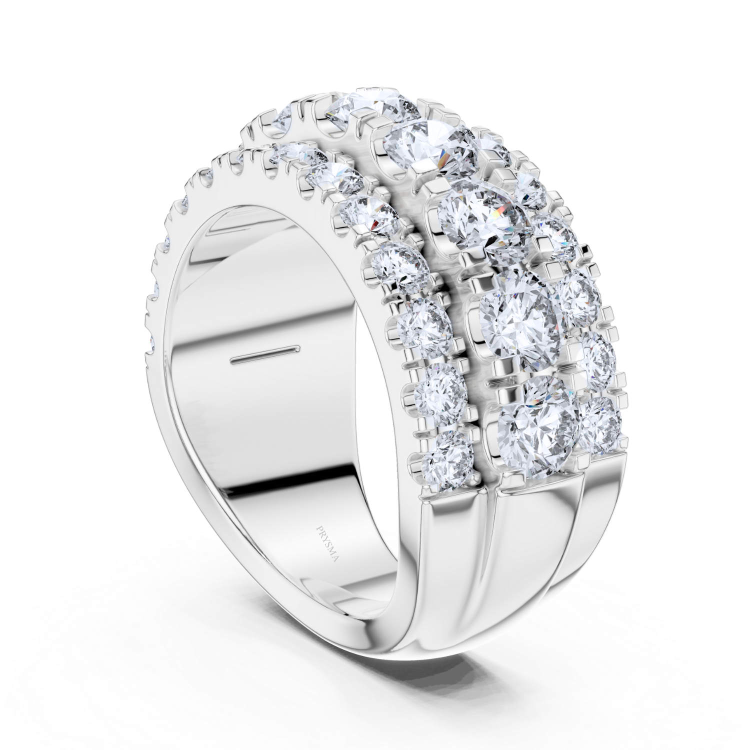 Luxury Multi-Row Diamond Eternity Band