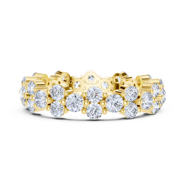 Double Row Cluster Diamond Eternity Ring