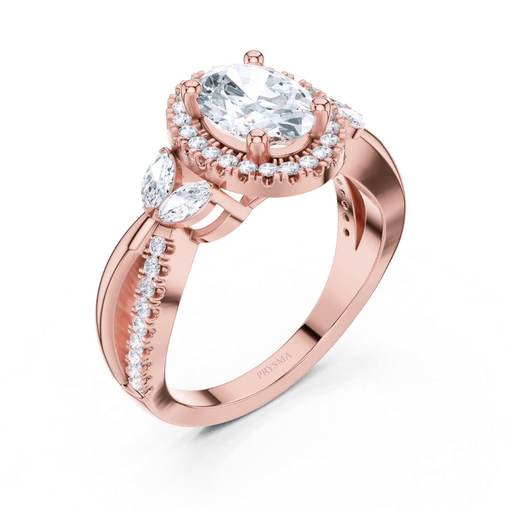 Enchanted Oval Laurel Ring