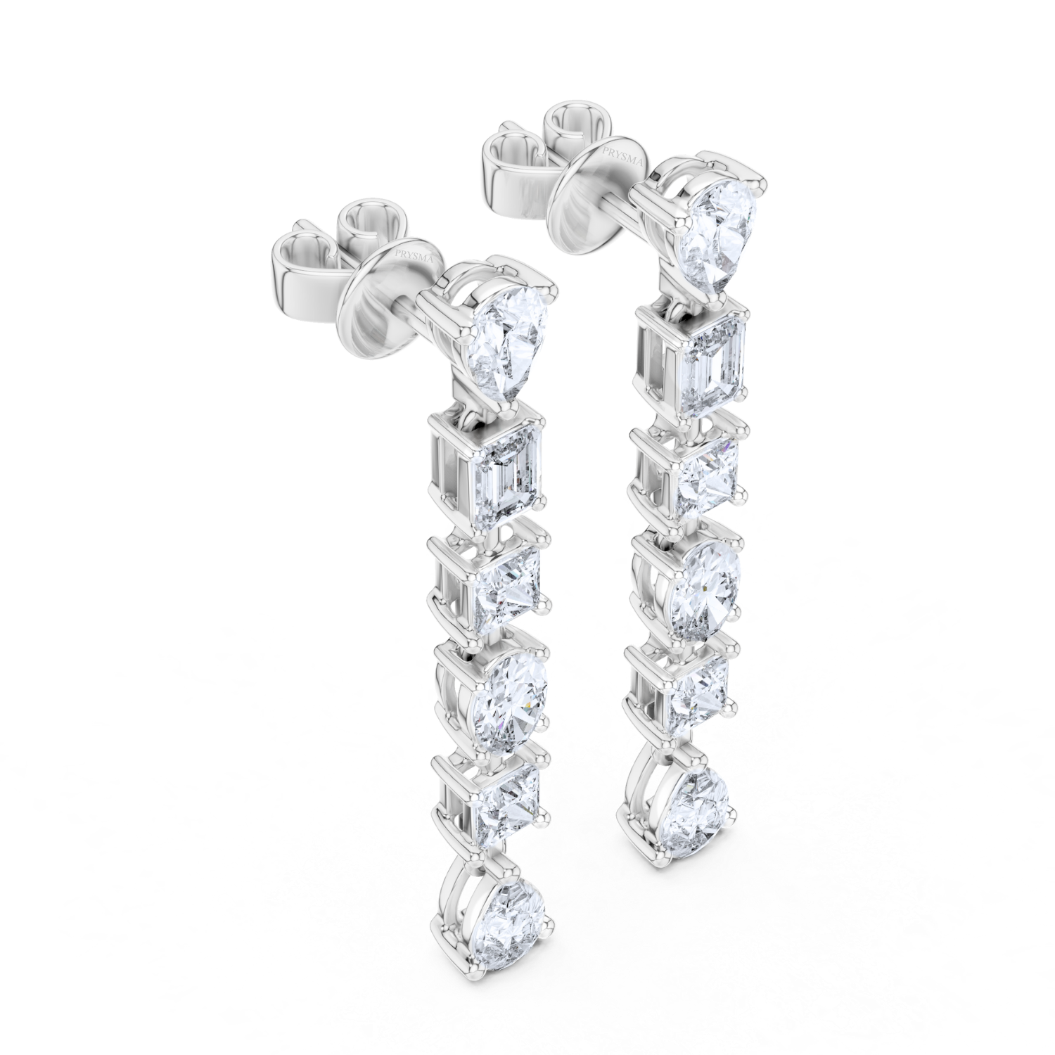 Elegant Mixed-Cut Drop Earrings