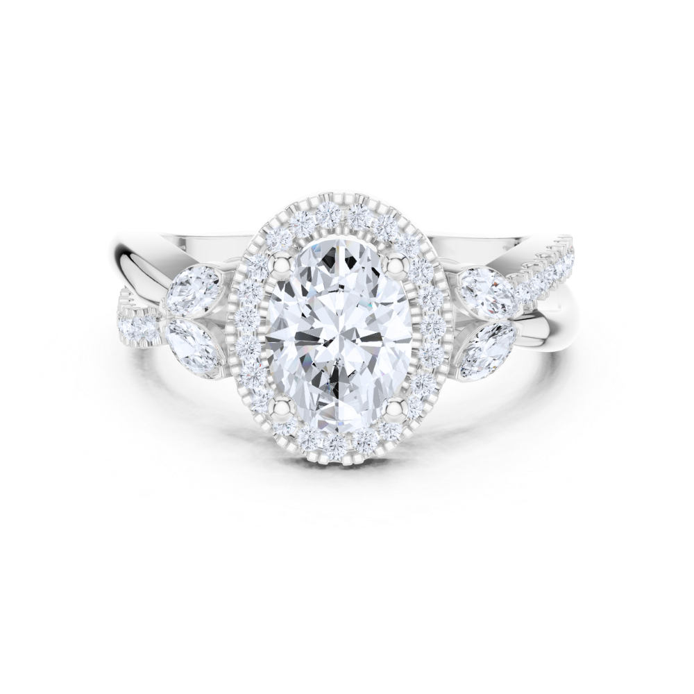 Enchanted Oval Laurel Ring