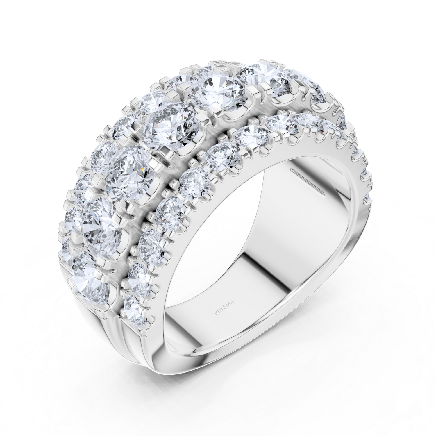 Luxury Multi-Row Diamond Eternity Band