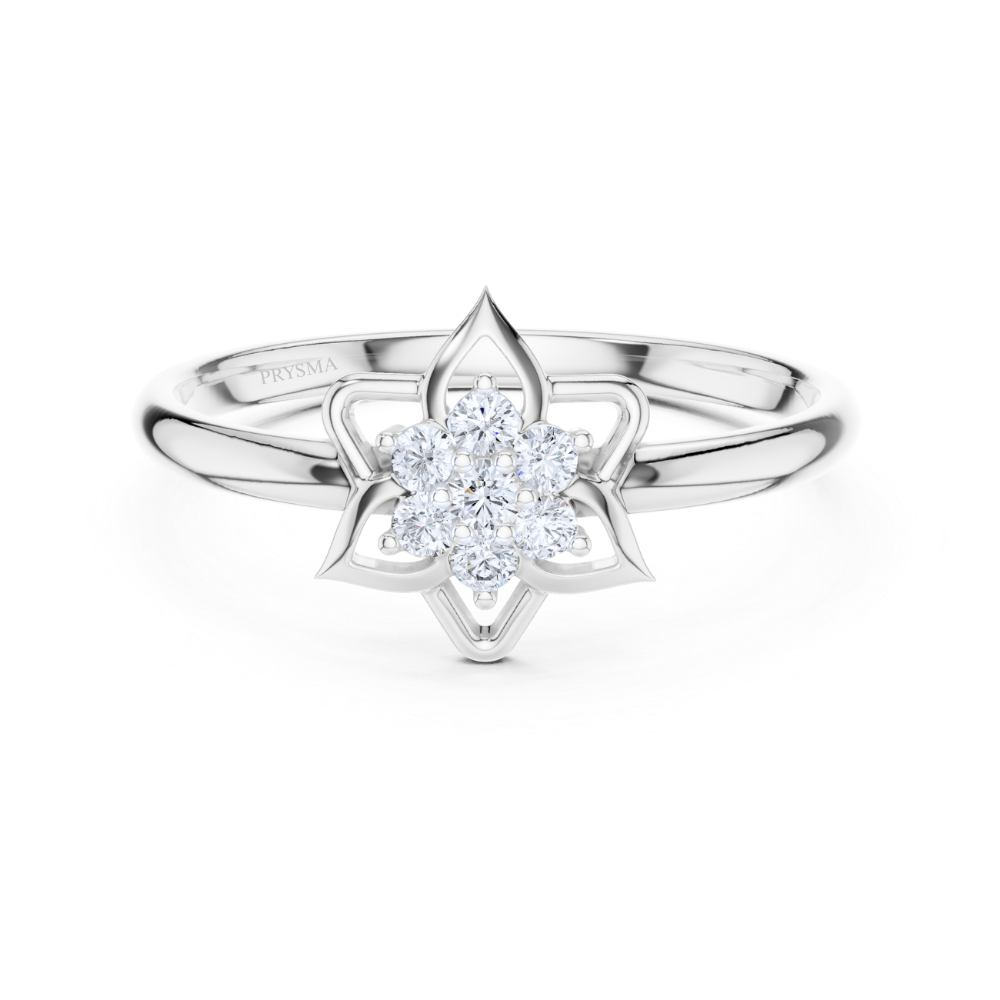 Lotus Bloom Diamond Ring