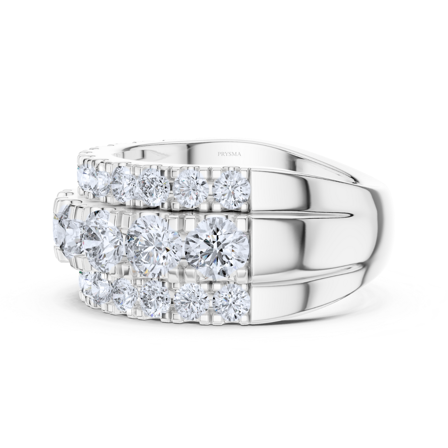 Luxury Multi-Row Diamond Eternity Band
