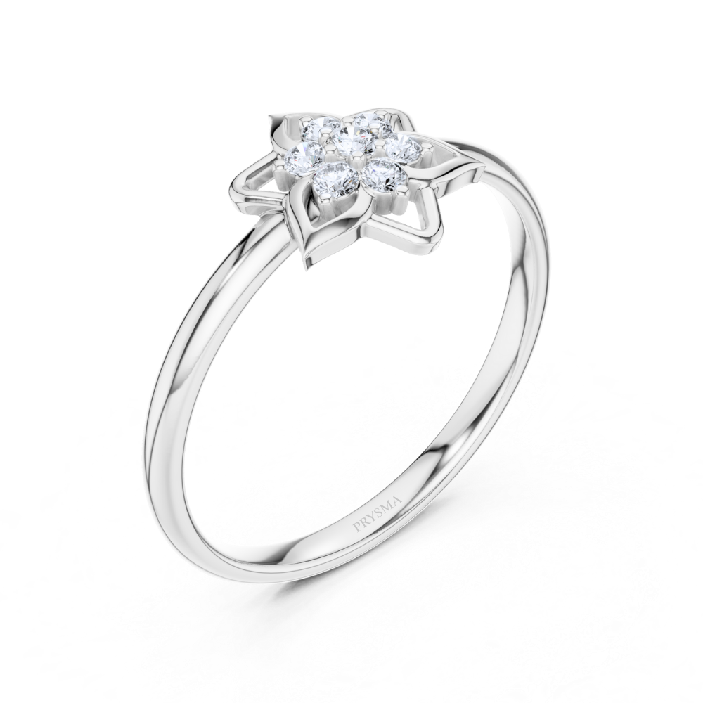 Lotus Bloom Diamond Ring