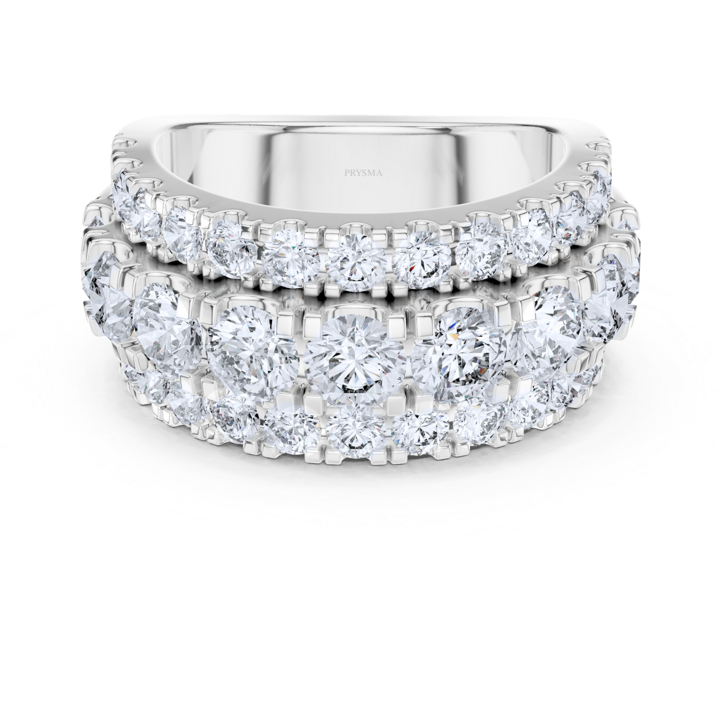 Luxury Multi-Row Diamond Eternity Band