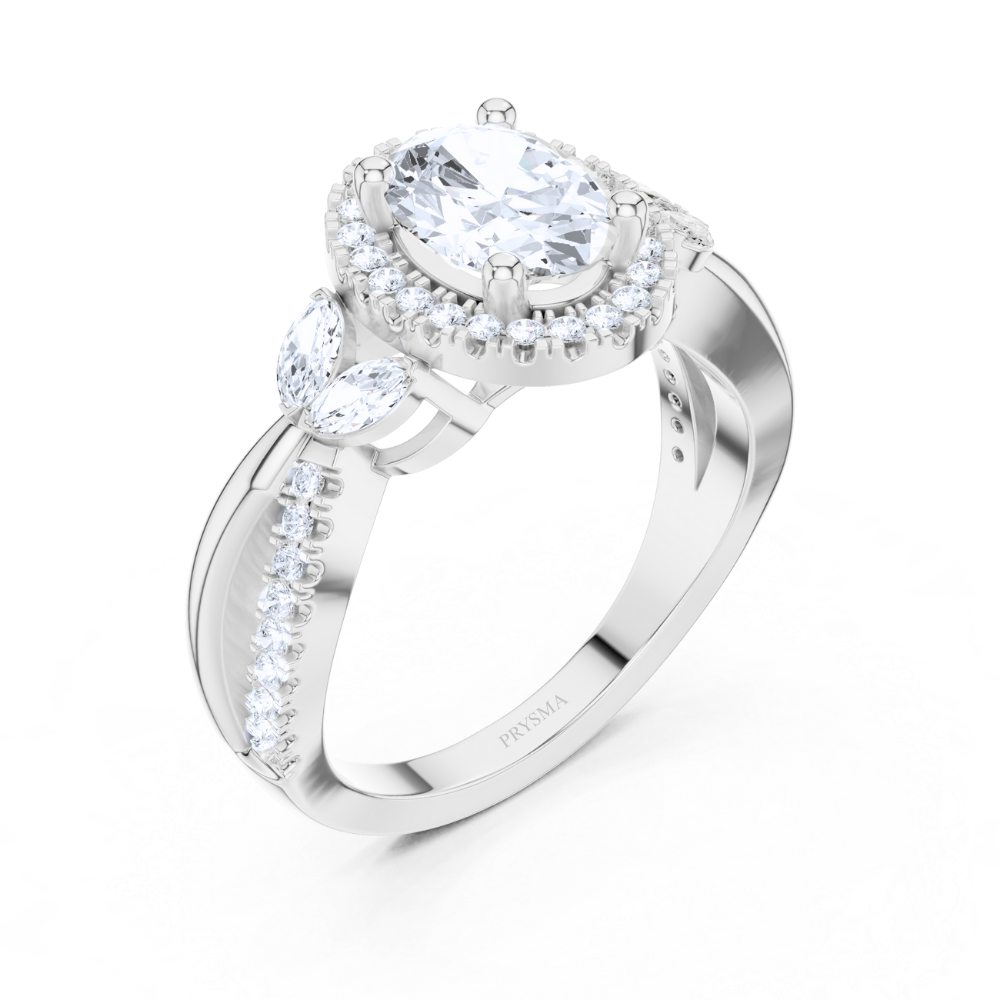 Enchanted Oval Laurel Ring