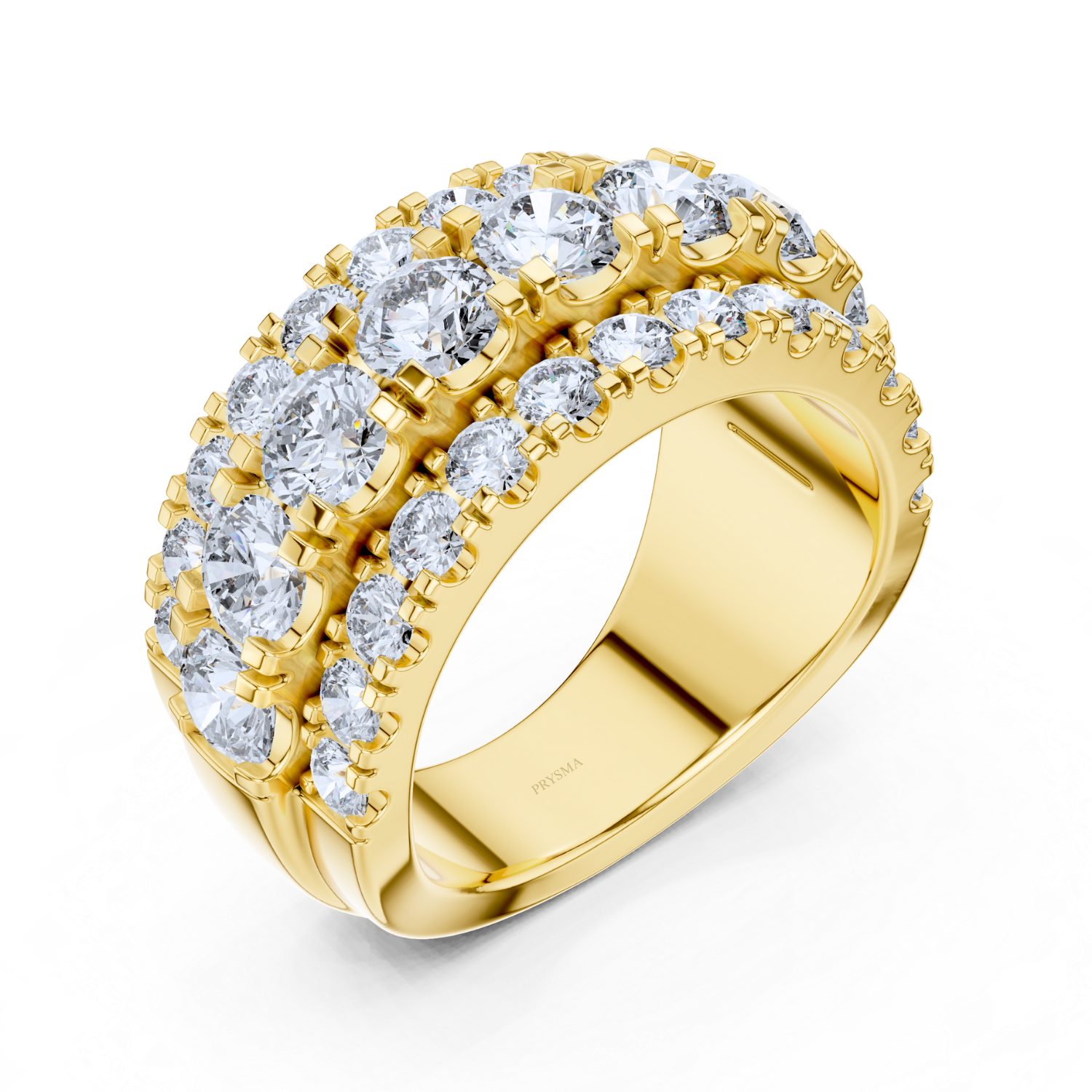 Luxury Multi-Row Diamond Eternity Band