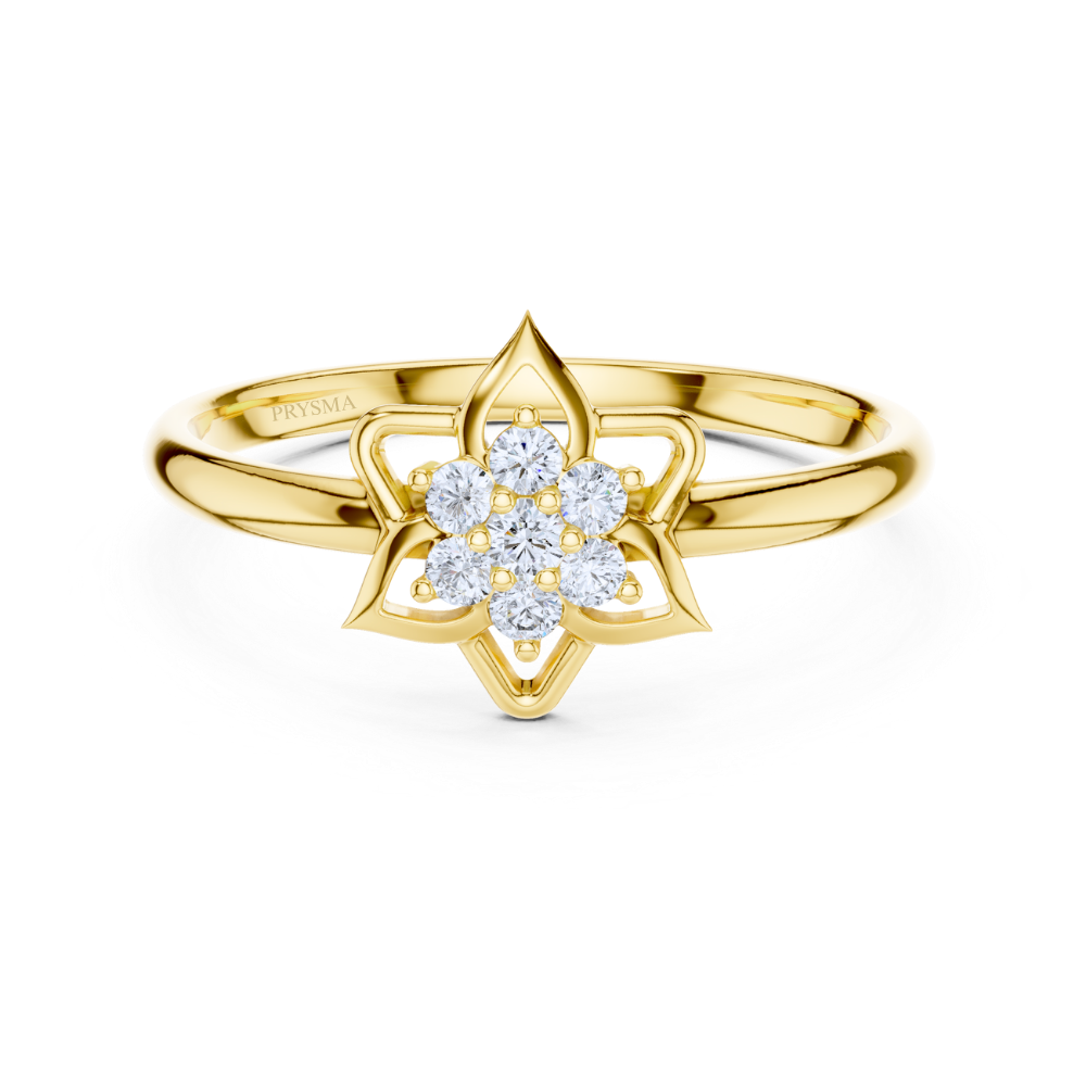 Lotus Bloom Diamond Ring