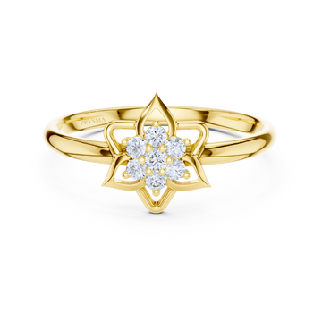 Lotus Bloom Diamond Ring
