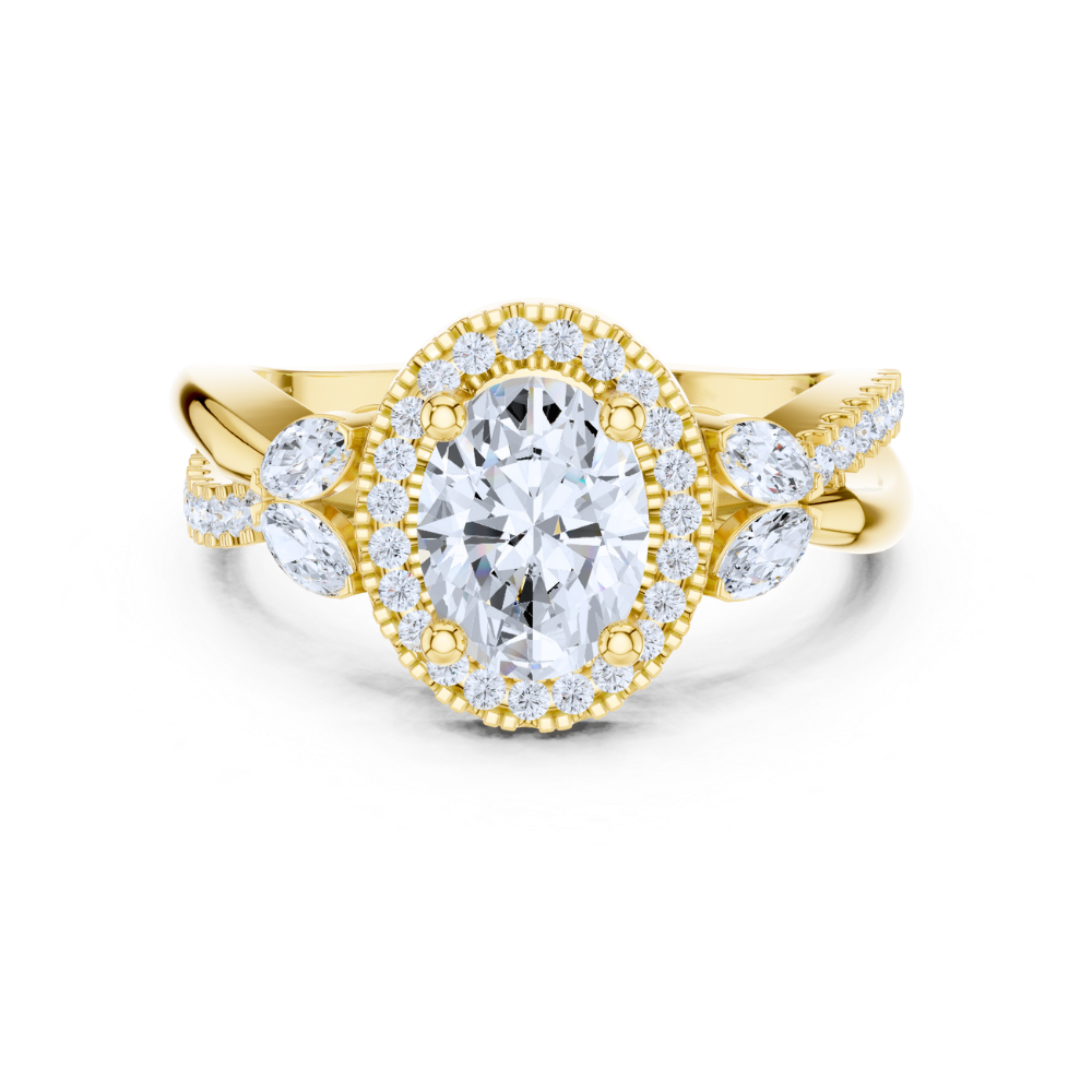 Enchanted Oval Laurel Ring