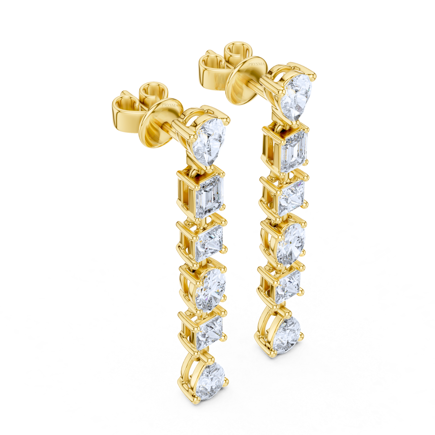 Elegant Mixed-Cut Drop Earrings