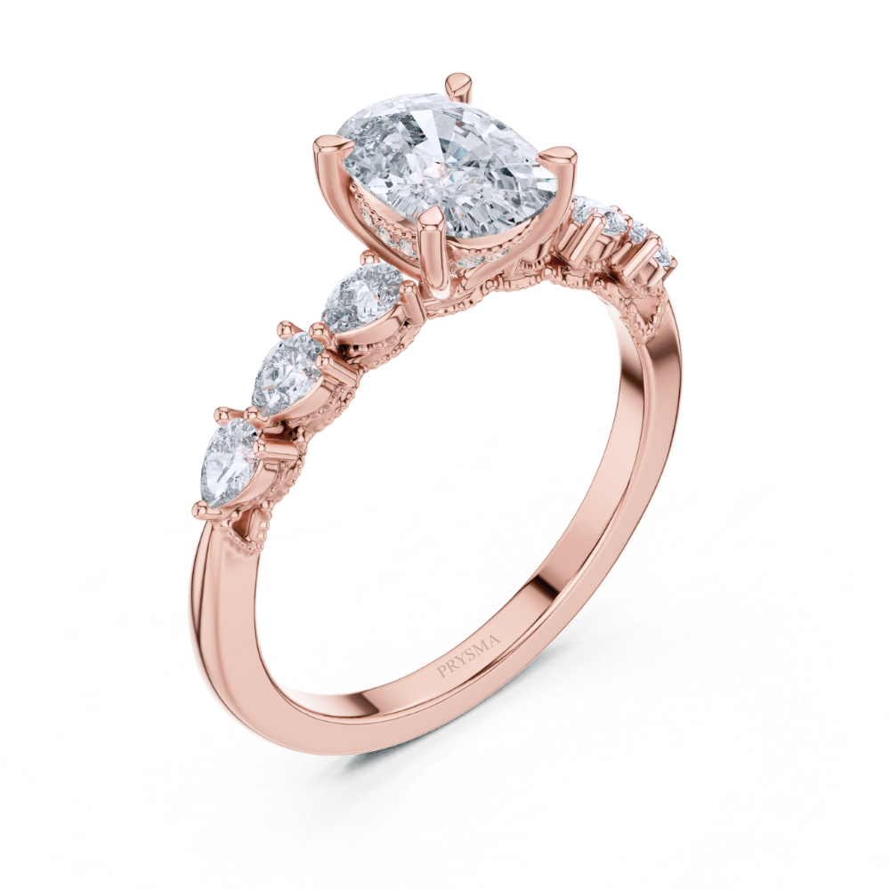 Radiant Harmony Cushion Diamond Ring