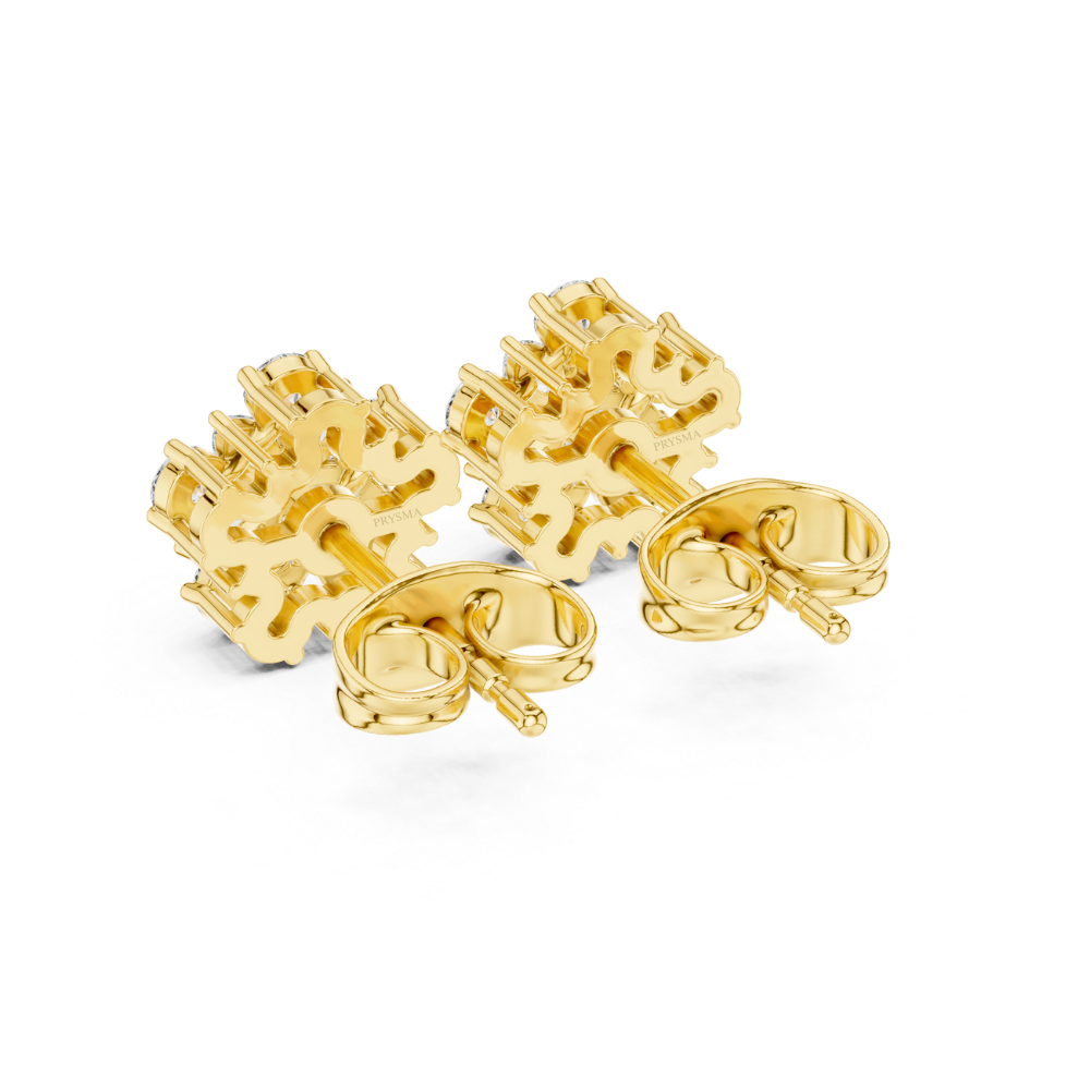 Blossom Radiance Diamond Stud Earrings