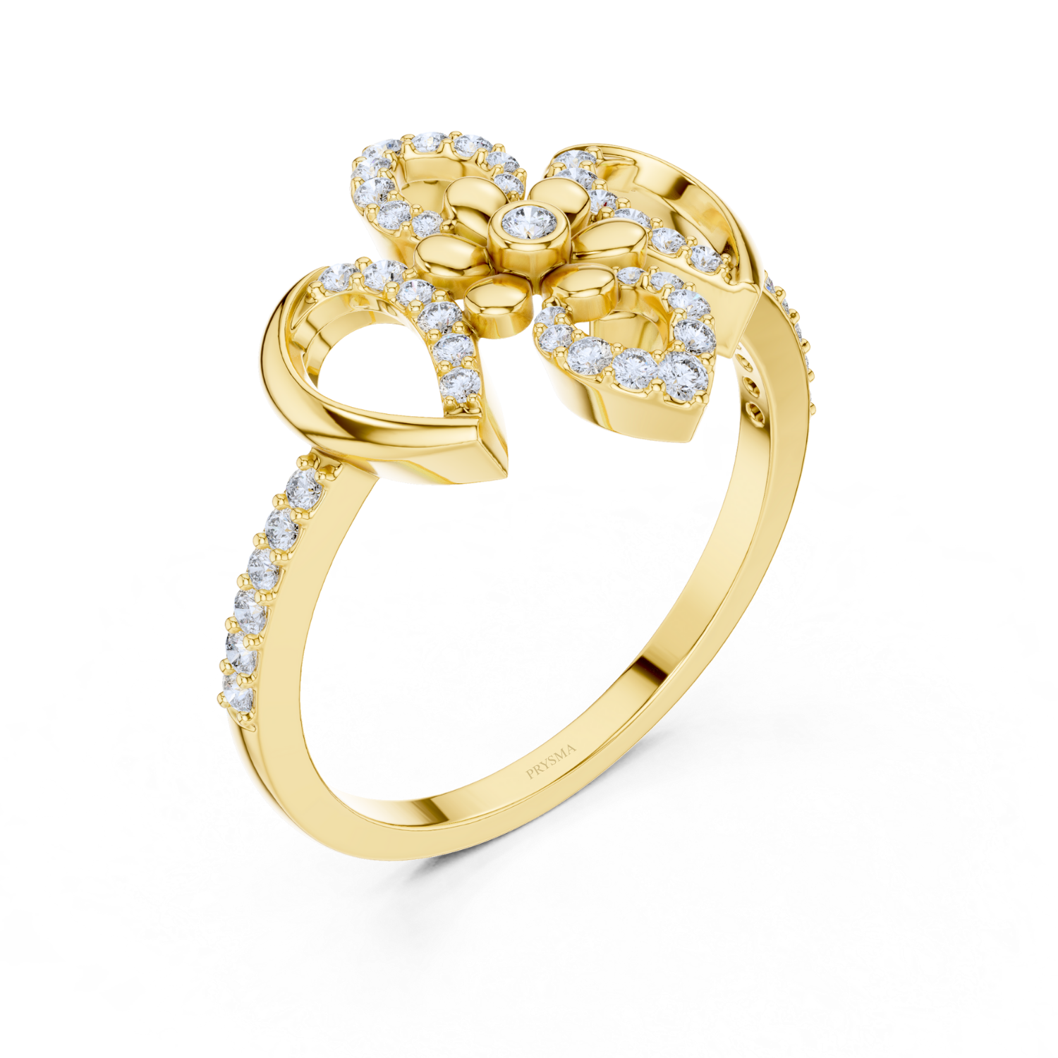 Floral Diamond Bow Ring