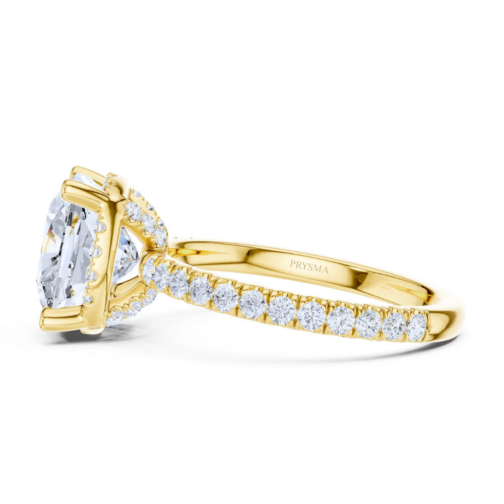 The Regal Cushion Halo Ring