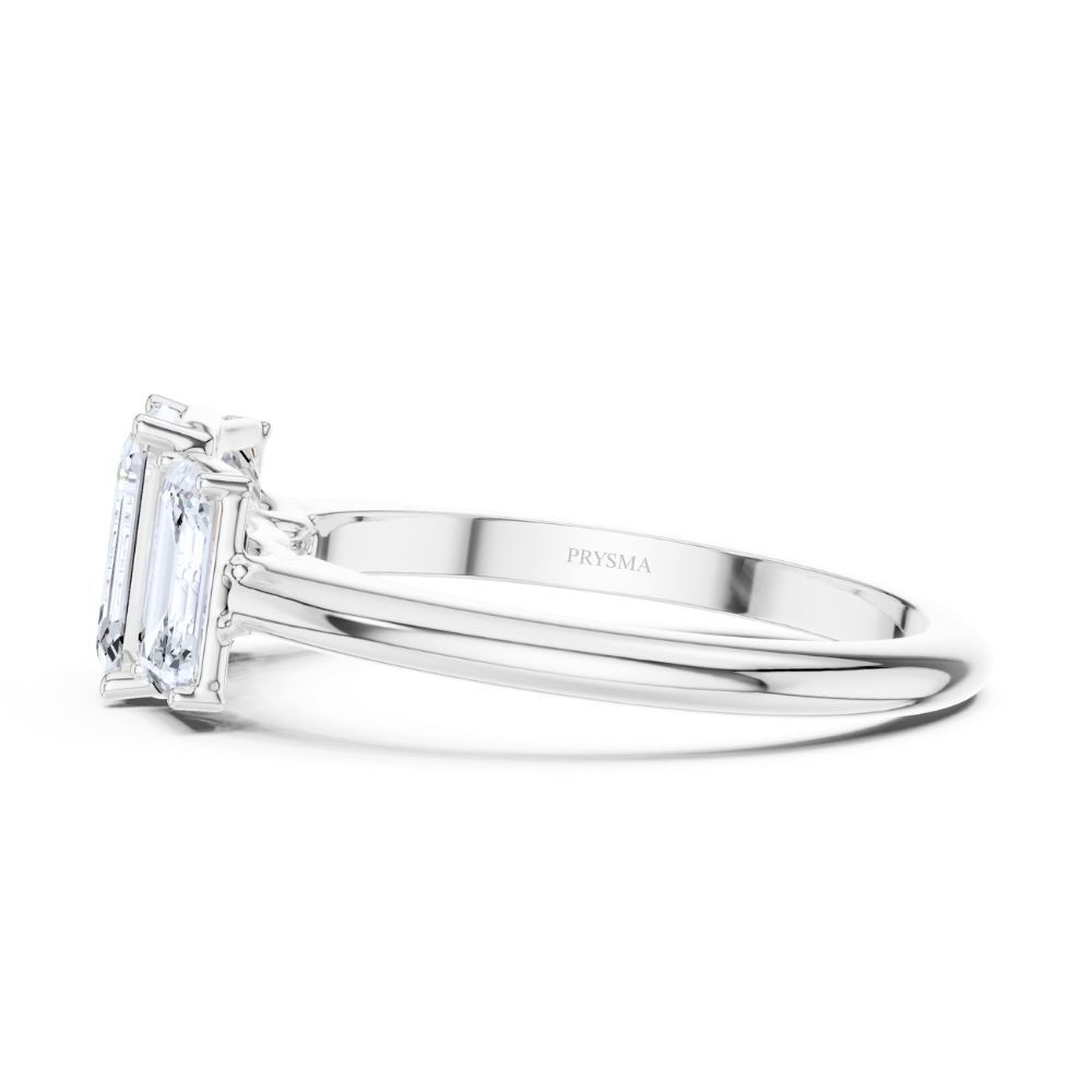 Regal Emerald-Cut Trilogy Ring